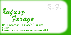 rufusz farago business card